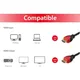 Equip 119342 HDMI 2.0 High Speed Kabel, Stecker auf Stecker, 2m, rot
