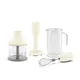 SMEG HBAC11CR 4er-Set, XXL-Mixbecher, Zerkleinerer, Kartoffelstamper, Schneebesen Creme