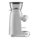 Smeg CGF02SSEU 50s Style Minipro Espresso-Kaffeemühle Aluminium
