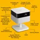 Epson EF-71 Lifestudio Flex tragbarer Laserprojektor 700 Lumen FHD HDMI Weiß