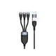 Conceptronic ETTA06B15C 3-in-1 USB-C-Datenkabel, 1,5 m, 100 W Schnellladung, USB 2.0, 5 A, mit E-Mark-Chip