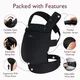 Momcozy leichte Babytrage, Schwarz, für Kinder von 3-20kg