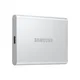 Samsung Portable SSD T7 Resurrected 2 TB USB-C 3.1 (10Gb/​s) Silber externe Festplatte SSD