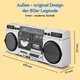Medion LIFE® P66538 Retro-Boombox silber