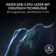 Razer ISKUR V2 NewGen Quartz/-Rosa Gaming-Stuhl mit atmungsaktivem Komfort, Razer HyperFlex™ Lordosenstütze