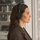 Jabra Evolve3 75 UC Schwarz Kabelloses Bluetooth-Headset inkl. USB-C Dongle und kabellosem Ladepad, ANC (Aktive Geräuchunterdrückung)