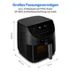 Medion MD 13060 X20 XXL Heißluftfritteuse 6,6l schwarz