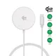 4smarts Kabelloses Ladegerät Qi2/ MagSafe-kompat 25W,1,5m weiß inkl. 30W Netzteil