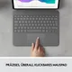 Logitech Slim Combo Touch Tastaturcase Trackpad für iPad Pro 12.9 (5.-6. Gen) oxford grey