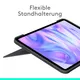 Logitech Combo Touch Tastatur-Case Dunkelgrau für iPad Pro 11 Zoll (1./2./3./4. Generation), Hintergrundbeleuchtete Tastatur und präzises Trackpad