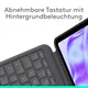 Logitech Combo Touch Tastatur-Case Grafit für iPad Pro 13 Zoll (M4/M5), Hintergrundbeleuchtete Tastatur und präzises Trackpad