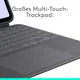 Logitech Combo Touch Tastatur-Case Grafit für iPad Pro 13 Zoll (M4/M5), Hintergrundbeleuchtete Tastatur und präzises Trackpad