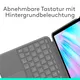 Logitech Combo Touch Tastatur-Case Grau für iPad Air 11 Zoll (M2/M3/M4), iPad Air 10,9 Zoll (5. Generation), Hintergrundbeleuchtete Tastatur und präzises Trackpad