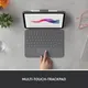 Logitech Combo Touch Tastatur-Case Grau für iPad 10,9 Zoll (2022), iPad 11 Zoll (10. Generation und A16), Hintergrundbeleuchtete Tastatur und präzises Trackpad