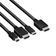 Club 3D CAC-1630 USB-C® / HDMI™ / MiniDisplayPort™ 1.2 / HDMI™ 4K60Hz HDR M/M Active Adapter 32AWG