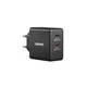 Lenovo Dual USB-C 65W GaN-Ladegerät/ Netzteil Schwarz inkl. USB-C Kabel (1,5m)
