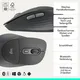 Logitech Signature Comfort Plus M850 L Grafit, kabellose Bluetooth-Maus mit Handballenkissen, Anpassbar via Logi Options+