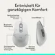 Logitech Signature Comfort Plus M850 L Weiß, kabellose Bluetooth-Maus mit Handballenkissen, Anpassbar via Logi Options+
