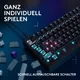 Logitech G G316 X 98 Mechanische Gaming-Tastaur Schwarz, Taktile Switches, RGB, kabelgebunden, 8000 Hz Abtastrate, Anpassbar mit Logitech G HUB