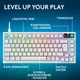 Logitech G G316 X 75 mechanische Gaming-Tastatur – 8.000 Hz, Hot-Swap, LIGHTSYNC RGB, LED-Display, Weiß