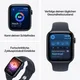 Apple Watch SE 3 GPS 40mm Midnight Aluminium Case with Navy Blue Sport Band - M/L