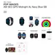 Apple Watch SE 3 GPS 44mm Midnight Aluminium Case with Navy Blue Sport Band - S/M