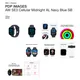Apple Watch SE 3 GPS + Cellular 44mm Midnight Aluminium Case with Navy Blue Sport Band - S/M