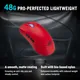 ASUS ROG Harpe II ACE Wireless Gaming Maus schwarz | 48 g Ultralight | 42.000 DPI | 8K Polling Rate | Bluetooth, RF & USB, Lava-Rot