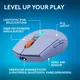 Logitech G G305 X LIGHTSPEED Gaming-Maus Lila, kabellos, Bluetooth, 2.4 Ghz Empfgänger, RGB, Hero 44K-Sensor, Anpassbar via Logitech G HUB