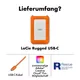 LaCie Rugged  5 TB externe Festplatte (HDD) USB-C Orange