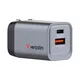 Verbatim 32200 GaN-Ladegerät 35W mit 2 Anschlüssen grau QC 3.0 Power Delivery 3.0