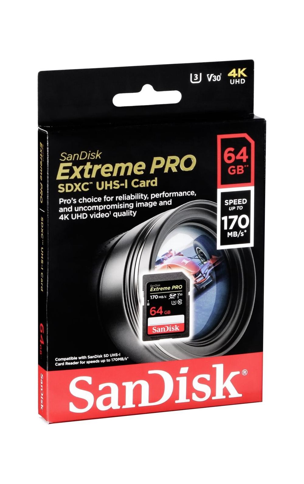 Карта памяти sdxc sandisk 64gb extreme pro uhs i u3 v30