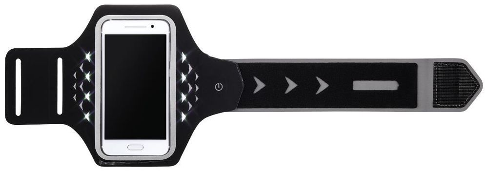 Hama Sport-Armband Running für Smartphones Größe XL mit LED schwarz