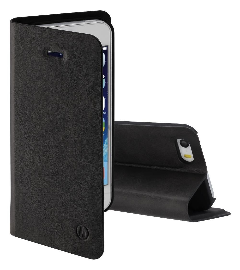 iPhone 5s günstig Kaufen-Hama Booklet Guard Pro für Apple iPhone 5/5s/SE schwarz. Hama Booklet Guard Pro für Apple iPhone 5/5s/SE schwarz <![CDATA[Stylischer Used-Look, Funktionalität und optimaler Rundumschutz: Das 