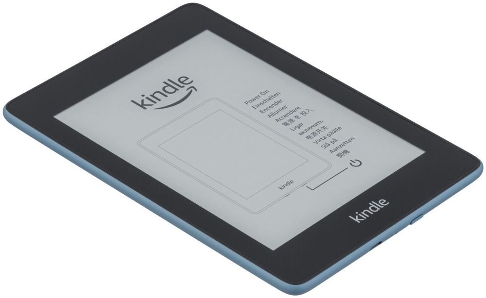Amazon Kindle Paperwhite - 10. Generation - eBook-Reader - 32 GB - 15.2 cm (6) einfarbig Paperwhite (1448 x 1072) - Touchscreen - Wi-Fi, Bluetooth - Twilight Blue - mit Sonderangeboten und gesponsertem Bildschirmschoner