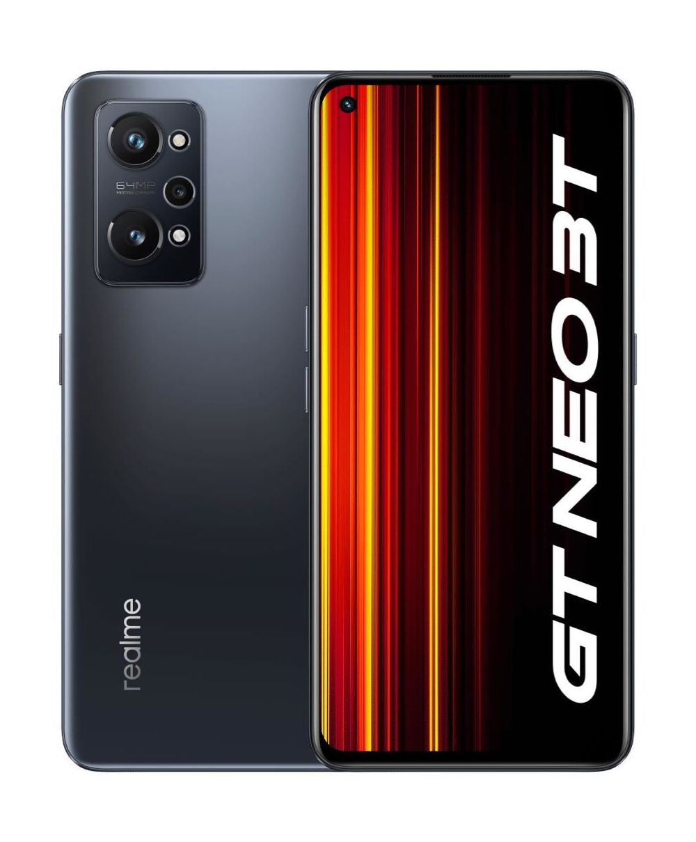 Realme GT Neo 3T 128GB Shade Black [16,8cm (6,6") OLED Display, Android 12, 64MP Triple-Kamera]