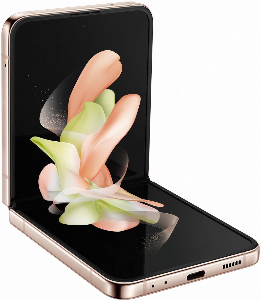 Samsung Galaxy Z Flip4 - 5G Smartphone - Dual-SIM - RAM 8 GB / Interner Speicher 128 GB - OLED-Display - 6.7 - 6.7 - 2640 x 1080 Pixel 2640 x 1080 Pixel (120 Hz) - 2 x Rückkamera 12 MP, 12 MP - front camera 10 MP - rosa goldfarben