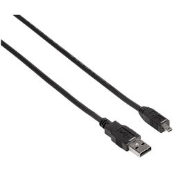 Hama 74204 USB2.0-Anschlusskabel 1.80 m einfach geschirmt  schwarz