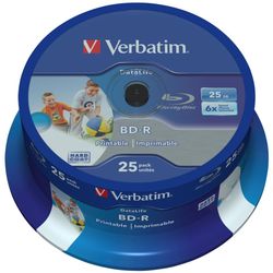 Verbatim 43811 BD-R 25GB 25x (6x) wide printable