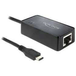 DeLOCK USB3.1 LAN-Adapter USB C -/ RJ45 St/Bu GB-LAN