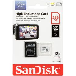 SanDisk High Endurance microSDHC 256GB + SD Adapter