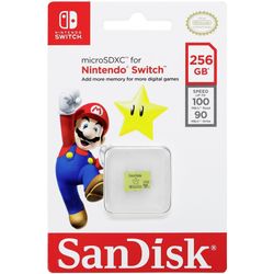 SanDisk microSDXC SQXAT V30 U3 C10 A1 UHS-1 100MB/s for Nintendo Switch 256GB