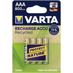 Varta Recharge Akku Recycled AAA Micro 4er 800mAh