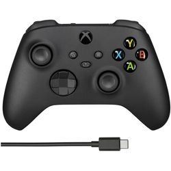 Microsoft Xbox Series X Wireless Controller (2020) carbon black inkl. Kabel, für Xbox Series S|X / One / PC
