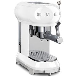 Smeg ECF01WHEU 50's Style Siebträger Espresso-/Kaffemaschine weiß
