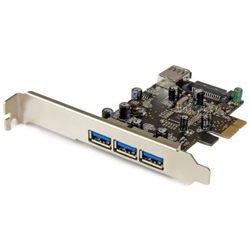 StarTech PEXUSB3S42 USB3.0 Controller PCIe x1, Extern: 3x USB3.0, Intern: 1x USB3.0, Low Profile