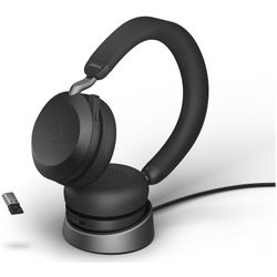 Jabra Evolve2 75 Stereo, UC, (USB-A) Bluetooth, schwarz, Ladestation