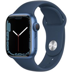 Apple Watch Series 7 Aluminium 41mm blau Sportarmband abyssblau