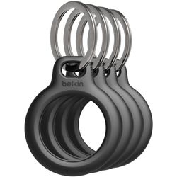 Belkin 4er-Pack Secure Holder mit Schlüsselanhänger für Apple AirTag, schwarz