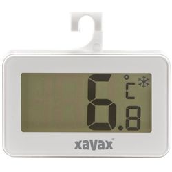Xavax Digitales Thermometer für Kühlschrank, Gefrierschrank und Kühltruhe, weiß